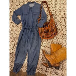 Maternity Denim Jumpsuit Sz 1 / S‎
